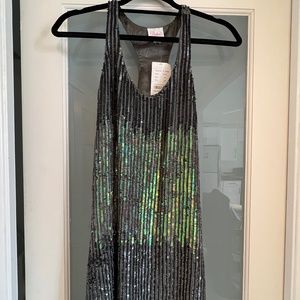 Parker Sequin Racerback Dress, XS